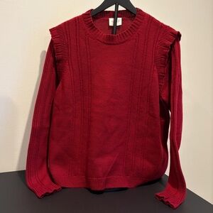 Wrap London Deep Red Knit Sweater